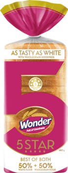 Wonder+Bread+5+Star+680-700g+Selected+Varieties