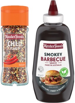 MasterFoods-Barbecue-Tomato-Squeezy-Sauce-500mL-Chilli-Flakes-22g-or-Coriander-Leaves-5g on sale