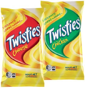 Twisties+65%E2%80%9190g%2C+Cheetos+80%E2%80%9190g+or+Burger+Rings+90g+Selected+Varieties
