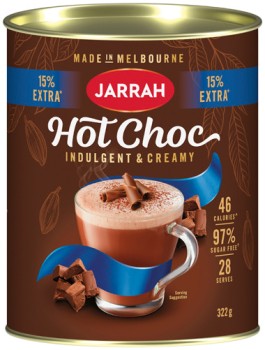 Jarrah-Hot-Chocolate-Powder-322g on sale