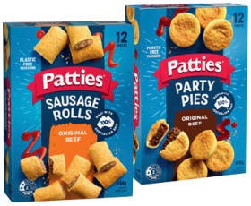 Patties-Party-Quiches-Pies-Pasties-or-Sausage-Rolls-12-Pack-Selected-Varieties on sale