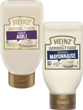 Heinz-Seriously-Good-Mayonnaise-or-Aioli-295mL on sale