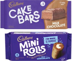 Cadbury+Cake+Bars+or+Mini+Rolls+105g-125g