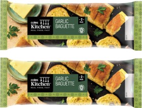 Coles+Kitchen+Garlic+Baguette+Twin+Pack+450g