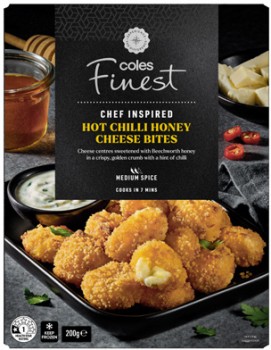 Coles-Finest-Hot-Chilli-Honey-Cheese-Bites-200g on sale