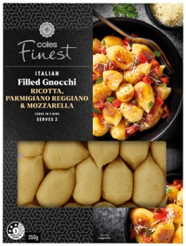 Coles+Finest+Ricotta%2C+Parmigiano+Reggiano+%26amp%3B+Mozzarella+Filled+Gnocchi+350g