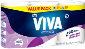 Viva+Double+Length+Paper+Towel+3+Pack