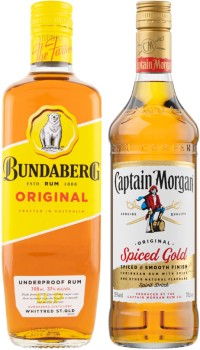Bundaberg+UP+Rum+or+Captain+Morgan+Spiced+Gold+700mL