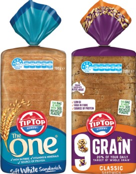 Tip+Top+The+One+or+9+Grain+Bread+700%E2%80%91750g+Selected+Varieties