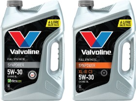 SELECTED-Valvoline-SYNPOWER-5W-30-6L-ENGINE-OILS on sale