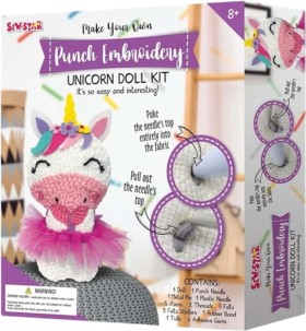 Make+Your+Own+Punch+Embroidery+Unicorn+Doll+Kit