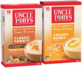 Uncle+Tobys+Oats+Quick+Sachets+8%E2%80%9110+Pack+Selected+Varieties