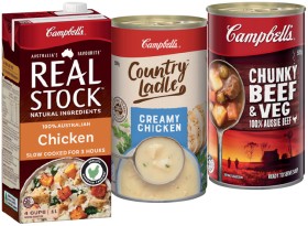 Campbell%26rsquo%3Bs+Real+Stock+1+Litre%2C+Country+Ladle+495%E2%80%91505g+or+Chunky+505g+Canned+Soup+Selected+Varieties