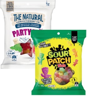 The+Natural+Confectionery+Co.+130%E2%80%91230g%2C+Sour+Patch+Kids+Bag+190g+or+Pascall+Lollies+150%E2%80%91300g+Selected+Varieties