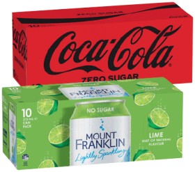 Coca%E2%80%91Cola%2C+Sprite%2C+Fanta+or+Mount+Franklin+Lightly+Sparkling+Water+10x375mL+Selected+Varieties