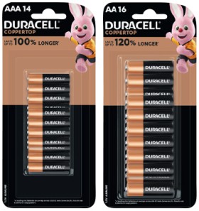 Duracell+Coppertop+Batteries+AA+16+Pack+or+AAA+14+Pack