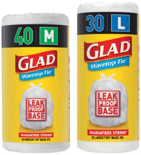 Glad-Wavetop-Tie-Tidy-Bags-2040-Pack-Selected-Varieties on sale