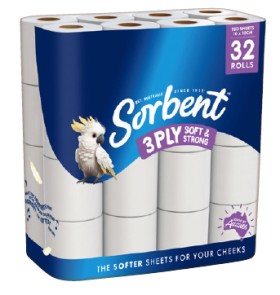 Sorbent+Silky+White+Toilet+Tissue+3+Ply+32+Pack