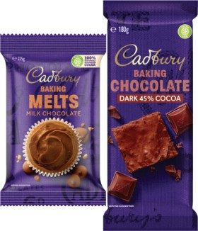 Cadbury+Baking+Chocolate+Block+180g%2C+Melts+225g+or+Chips+200g+Selected+Varieties