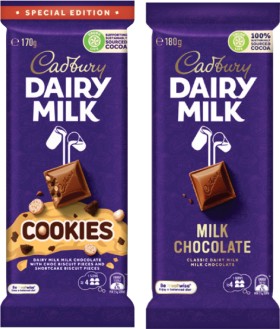 Cadbury-Dairy-Milk-Block-Chocolate-150g-190g on sale