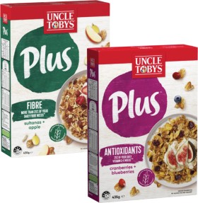 Uncle-Tobys-Plus-Cereal-410g-435g on sale