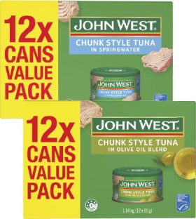 John-West-Value-Pack-Tuna-12x95g on sale