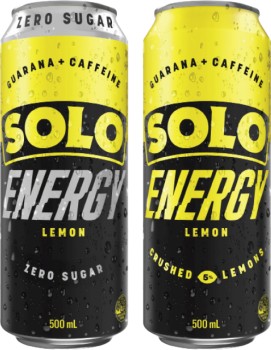 NEW+Solo+Lemon+Energy+Drink+500mL