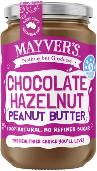 NEW+Mayver%26%23039%3Bs+Chocolate+Hazelnut+Peanut+Butter+280g