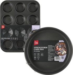 Coles+Cook+%26amp%3B+Dine+Springform+Cake+Tin+20cm+or+12+Cup+Mini+Muffin+Tray
