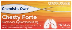 Chemists-Own-Chesty-Forte-100-Tablets on sale