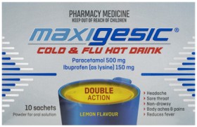Maxigesic-Cold-Flu-Hot-Drink-10-Sachets on sale