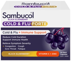 Sambucol-Cold-Flu-Forte-24-Capsules on sale