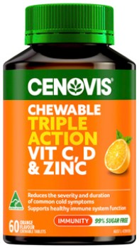 Cenovis-Chewable-Triple-Action-Vit-C-D-Zinc-60-Tablets on sale