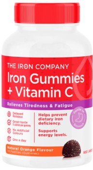 The-Iron-Company-Iron-Vitamin-C-Orange-Flavour-30-Gummies on sale