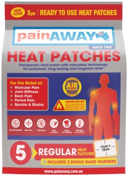 Pain-Away-Heat-Patches-Regular-5-Pack on sale