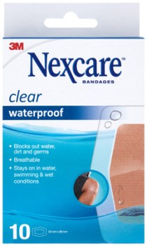 Nexcare-Clear-Waterproof-Strips-Knee-Elbow-10-Pack on sale