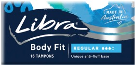Libra-Body-Fit-Regular-Tampons-16-Pack on sale