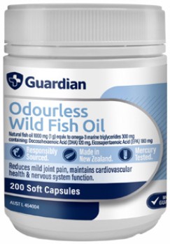 Guardian-Odourless-Wild-Fish-Oil-200-Capsules on sale