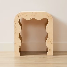Burlwood-Look-Side-Table on sale