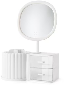 Cosmetic-Organiser-with-Mirror-White on sale