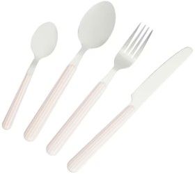 16+Piece+Lilac+Stripe+Cutlery+Set