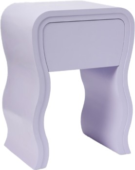 Wavy+Bedside+Table+-+Lilac