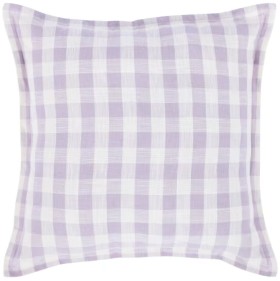50cm+Gingham+Cushion+-+Lilac
