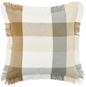 60cm-Check-Fringe-Cushion on sale