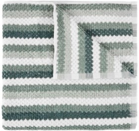 Multi+Stripe+Cotton+Bath+Towel+-+Teal