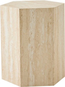 Travertine+Side+Table
