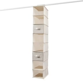 Linen-Look-Narrow-Hanging-Shelving-with-Drawers on sale