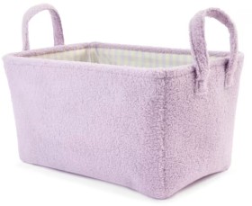 Boucle+Basket+with+Stripe+Liner+-+Purple