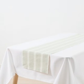 Green-Ribbed-Table-Runner on sale