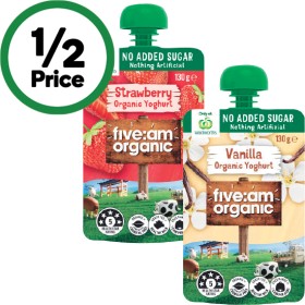 Fiveam-Organic-Kids-No-Added-Sugar-Yoghurt-Pouch-130g-From-the-Fridge on sale